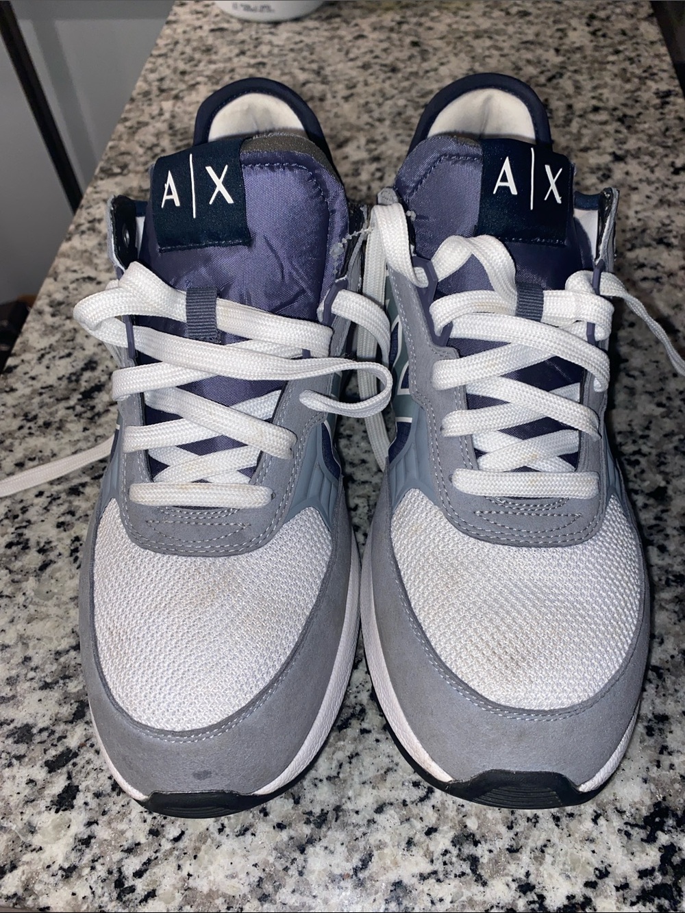 A/X Armani Exchange Navy, Gray and White Men’s Sneakers